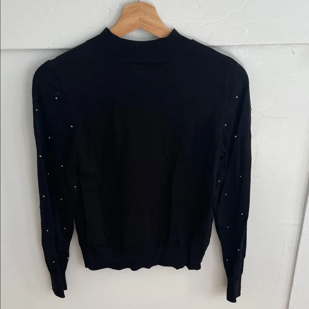 H&M Black Sweater with Pearl Accents - Picture 3 of 4